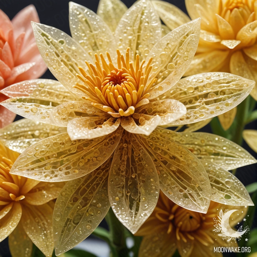 A vibrant flower made of plastic, showcasing intricate details.
