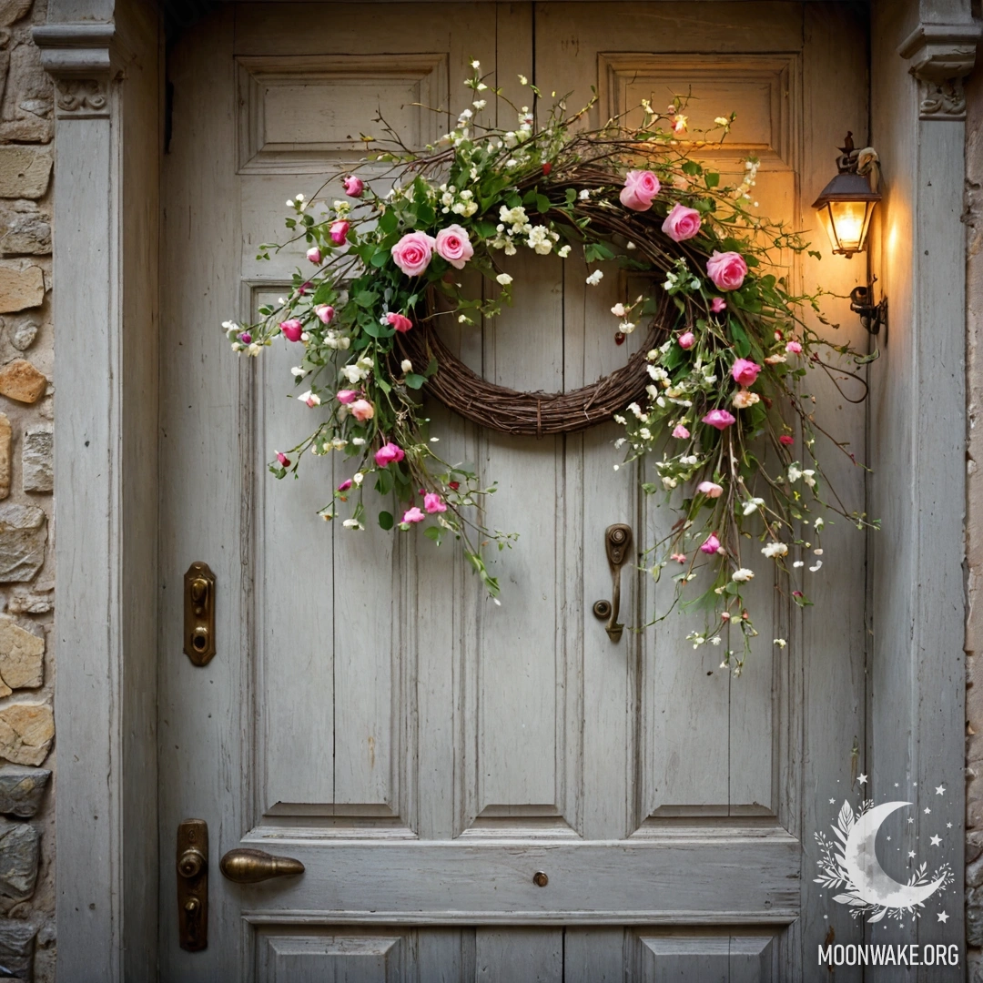 Bouquet of Flowers on a Cozy Chair A bouquet of flowers placed on a blanket over a chair against a shabby wall.