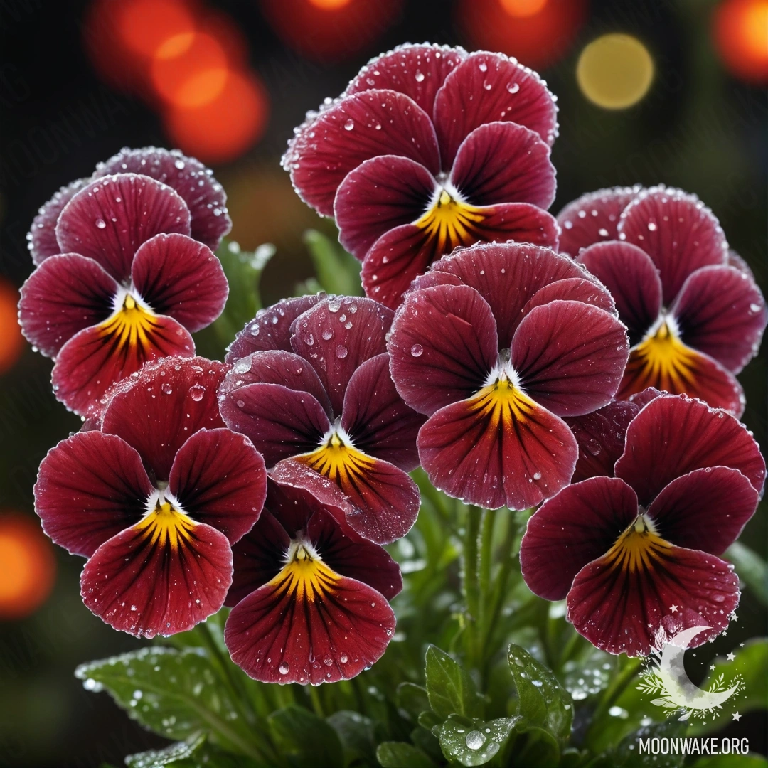 A bouquet of hibiscus with dew drops in lime color at sunset.