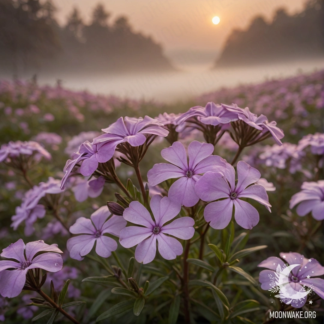 Calm Narcissus Bouquet in Misty Night A calm bouquet of narcissus flowers shrouded in night mist, predominantly green.