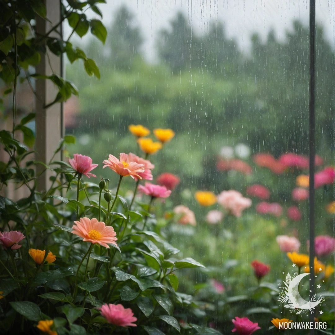 A cozy chair with a blanket and a bouquet of flowers on it, against a shabby wall.