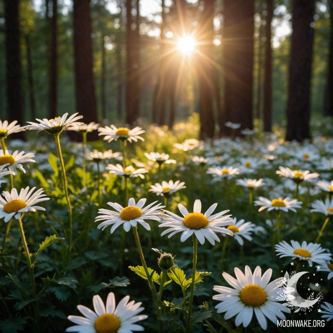 A photorealistic shabby door adorned with twigs and flowers on the handle, illuminated by moonlight.