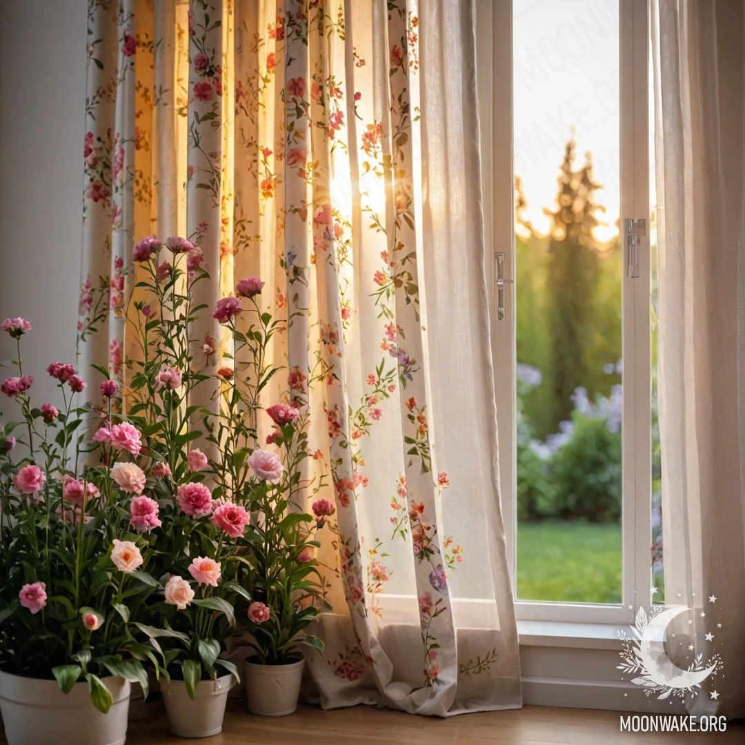 A shabby wooden table with a jar containing a bouquet of flowers, bokeh background with garland lights.