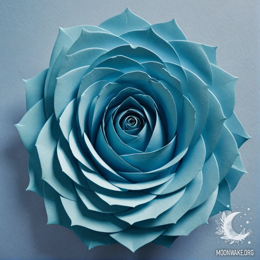 A beautifully crafted rose made of paper, showcasing delicate details.