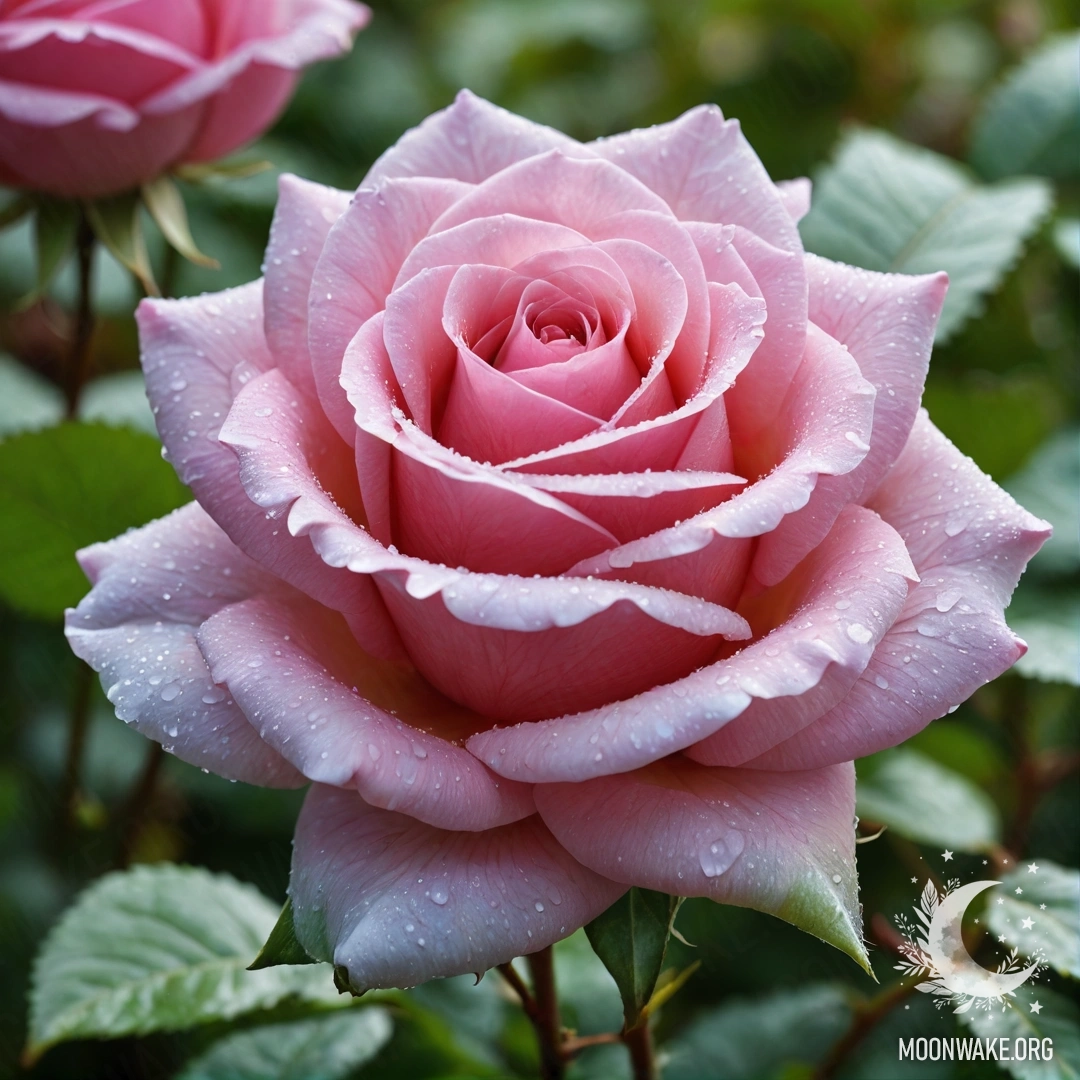 Ethereal Misty Rose A fantastical mist rose composed of misty petals, stem, and leaves.