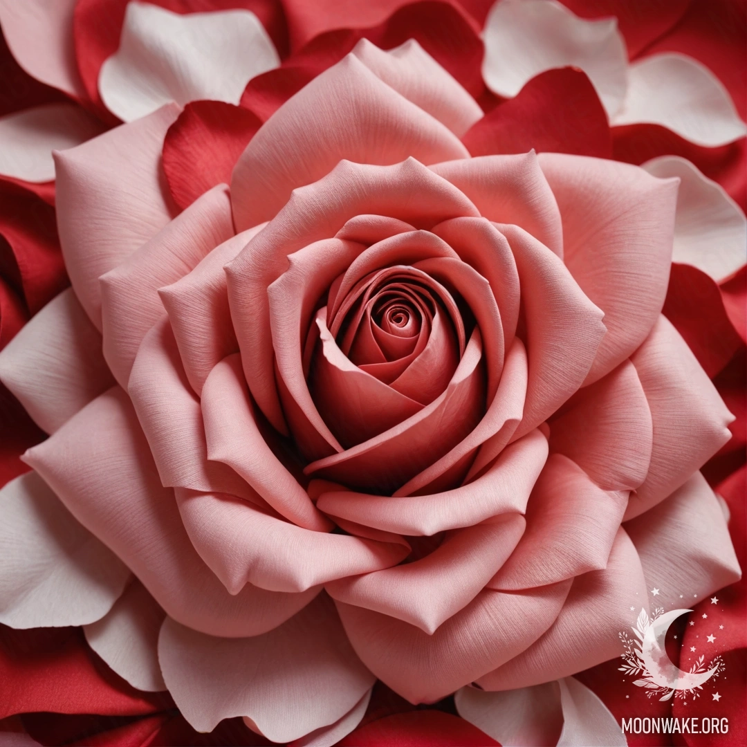 A stunning rose made of fabric with delicate petals.