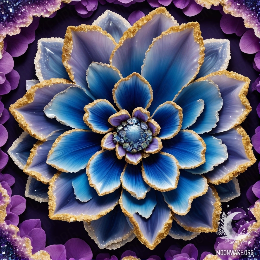 Fantastic Geode Flower A flower made of geode with petals crafted from geode.