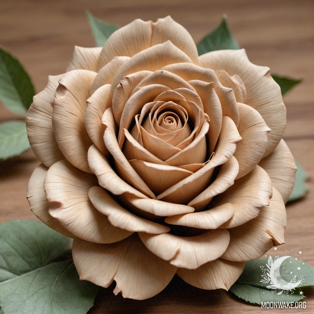 Fantastic Wooden Rose A beautifully crafted wooden rose with wooden petals.