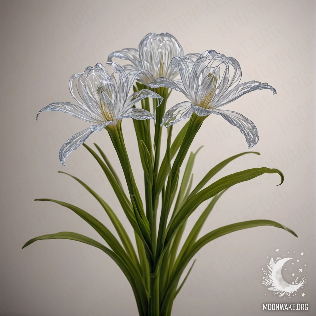 Flower of Mist A delicate flower formed from swirling fog, ethereal and soft.