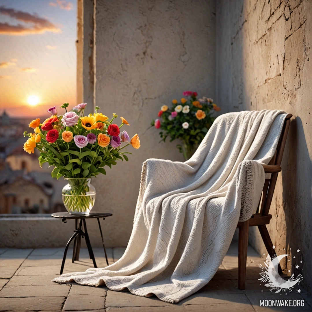 A jar with a bouquet of flowers on a shabby wooden table under rain.