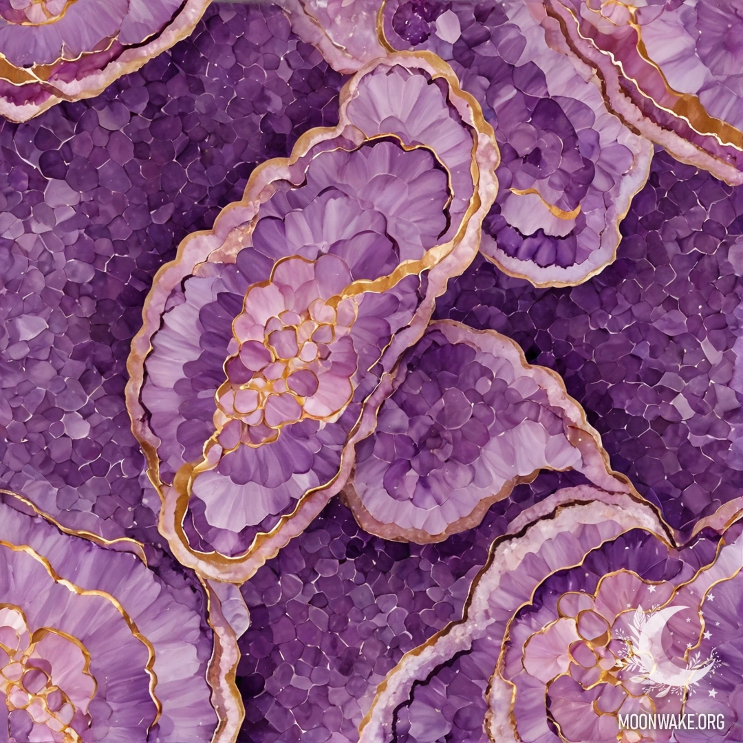 Geode Flower Art A flower crafted from stunning geode formations with intricate colors.
