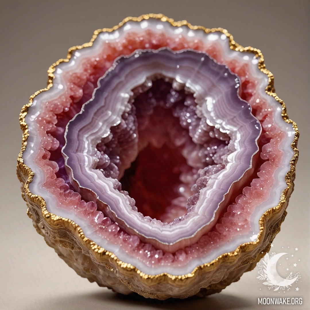 Glistening Geode A close-up view of a sparkling geode with intricate formations.
