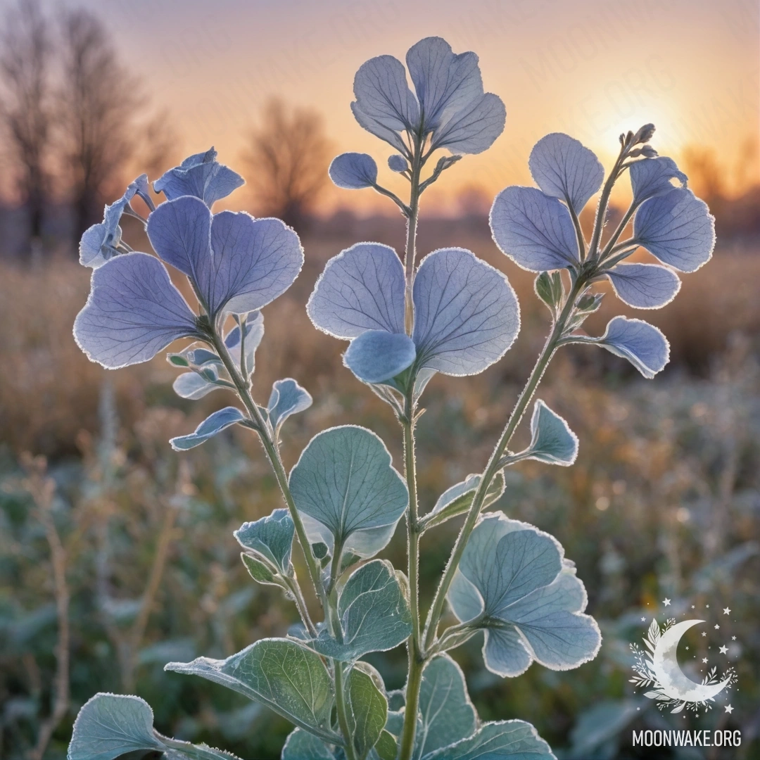 A basket filled with beautiful golden calla lilies surrounded by frost.