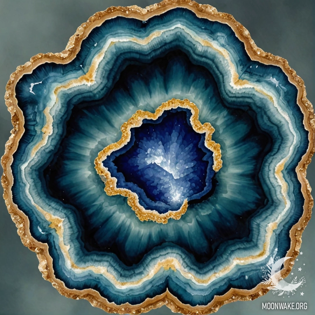A shimmering geode with dazzling crystalline formations.