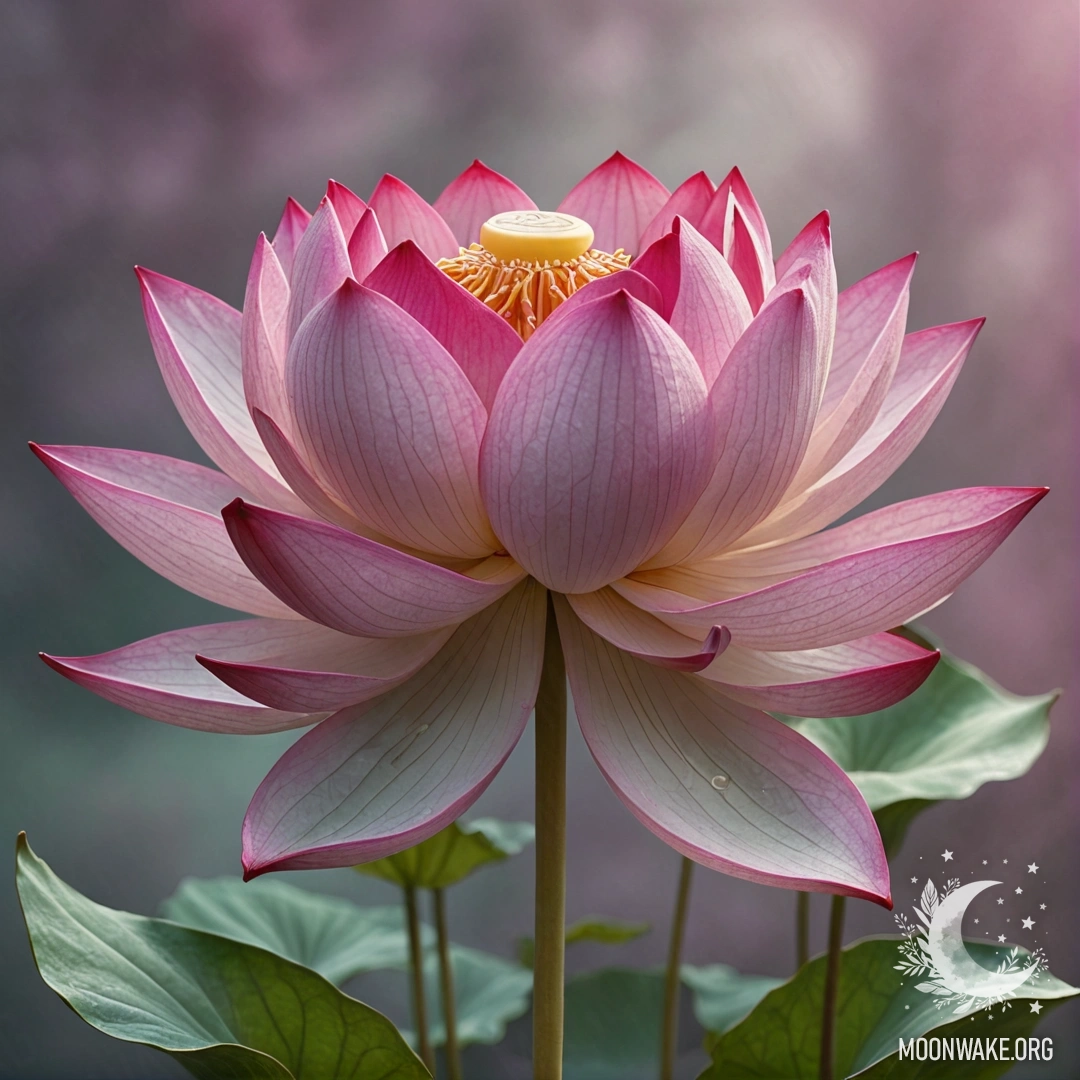 A bouquet of fuchsia-colored lotus flowers surrounded by mist.