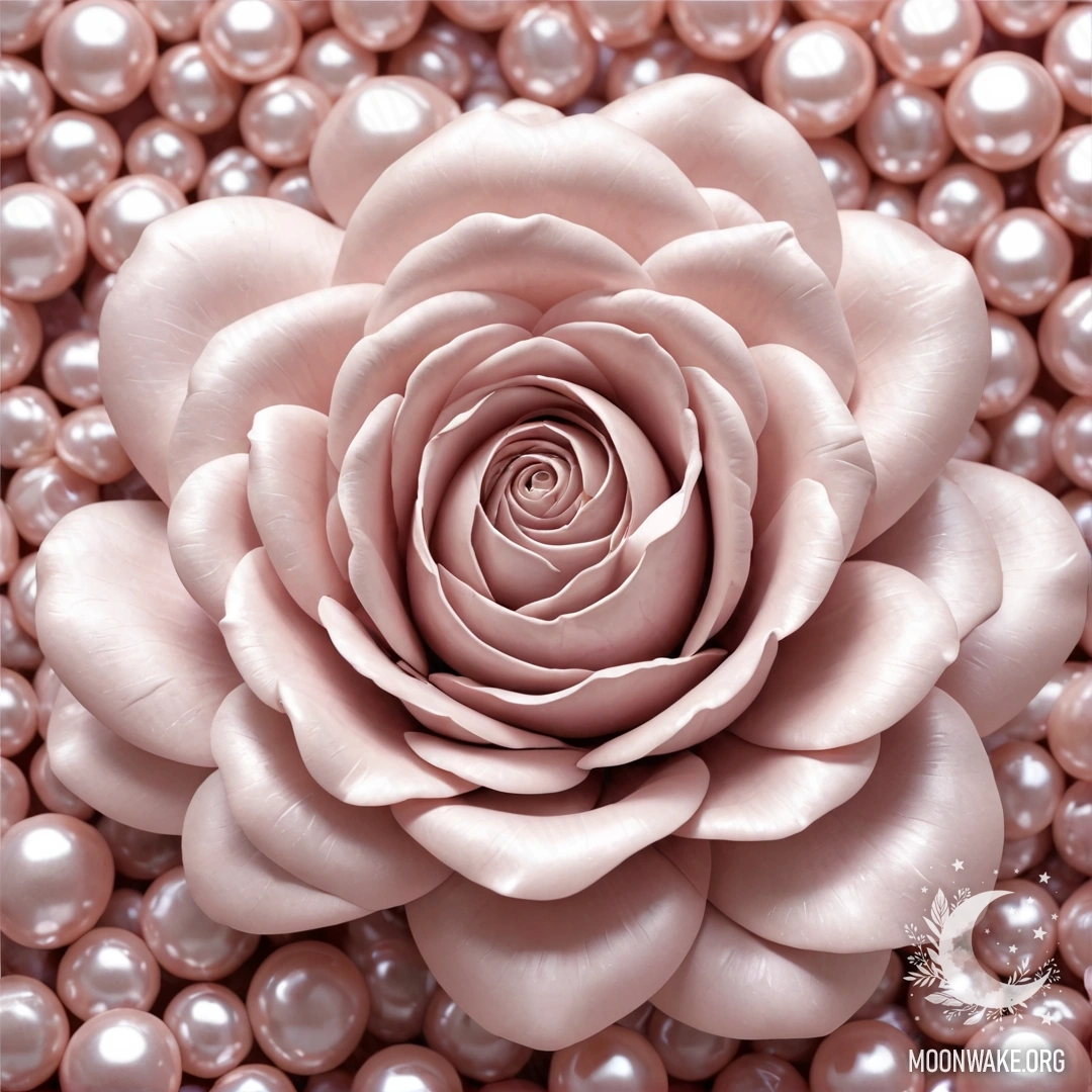 Pearl Rose - A Touch of Elegance A rose crafted from luminous pearls, radiating elegance.