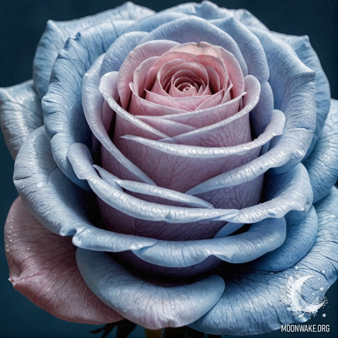 A delicate rose made of plastic, showcasing intricate petals.