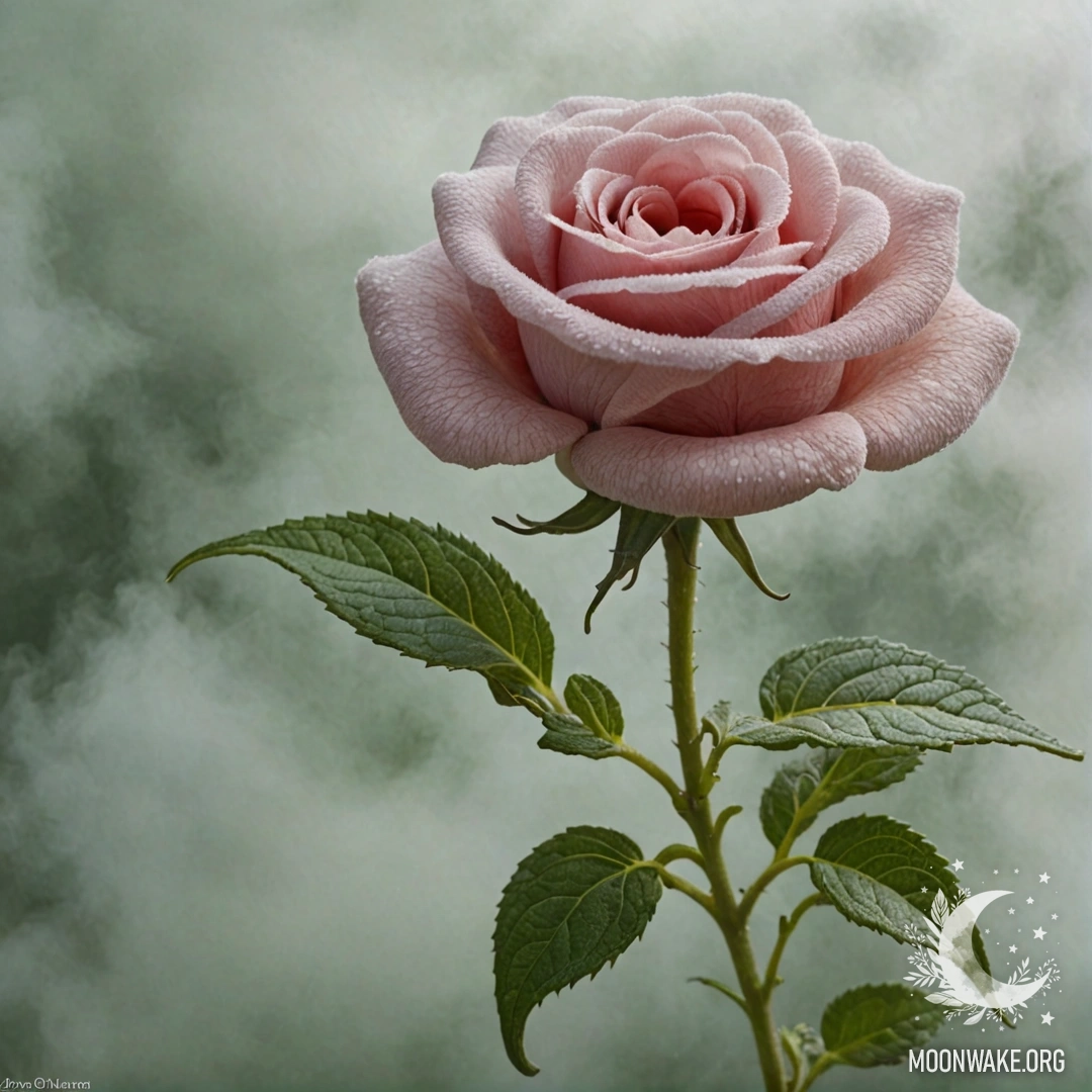 Rose Made of Mist A delicate rose formed from mist, ethereal and dreamlike.
