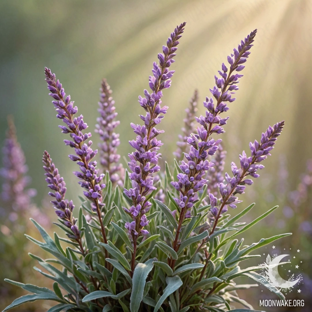 Sweet Heather Bouquet in Misty Rays A bouquet of sweet heather in the mist, bathed in sunlight, with sage color accents.