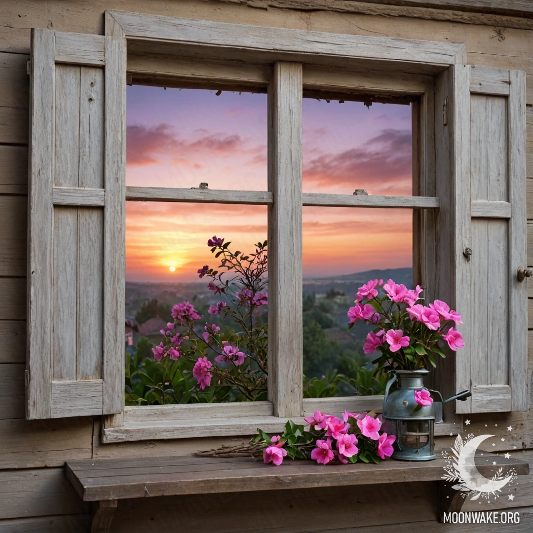 A photograph of a shabby door adorned with twigs and flowers, featuring a garland light on the door handle.