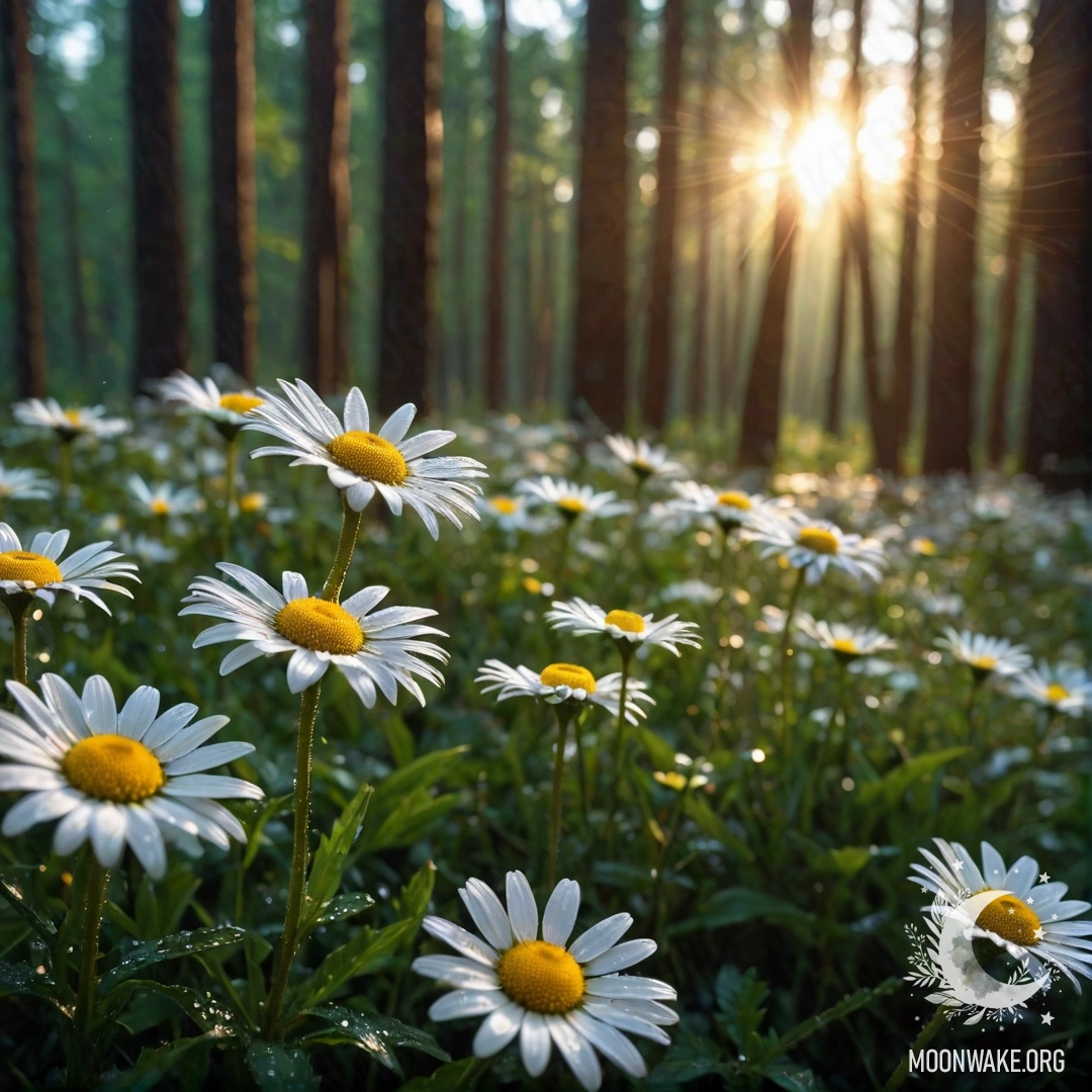 A shabby door adorned with twigs and flowers on the handle at night.